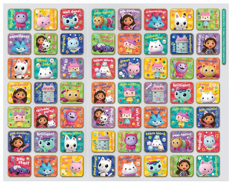 Paper Projects 01.70.30.051 Gabby's Dollhouse Everyday Reward Includes 56 Sparkly Stickers | Colourful Chart is Wipe-Clean  Mulitcoloured  29.7cm x 42cm - Image 4